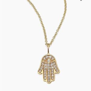 Sydney Evan Pave Hamsa necklace